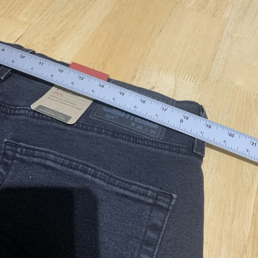 Levis 514 Straight Fit Mens Jeans Stretch Jeans Black Size‎ 36X30